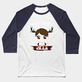 Hannibal, The Happy Cannibal Baseball T-Shirt